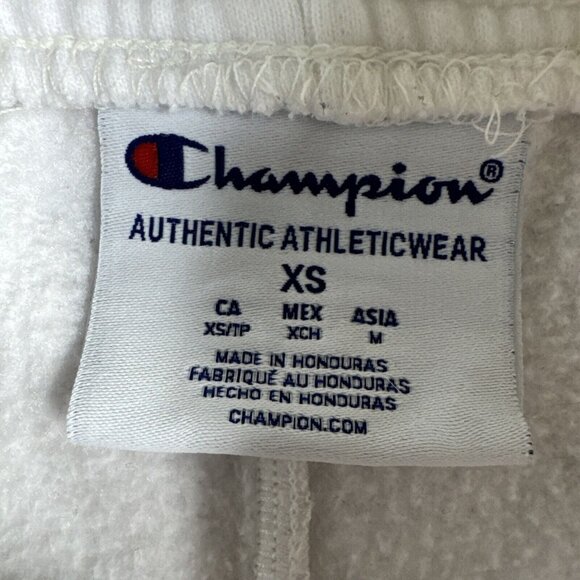 University of Miami Champion Women’s White Sweatshorts Sweats Shorts Sz XS - Picture 2 of 12